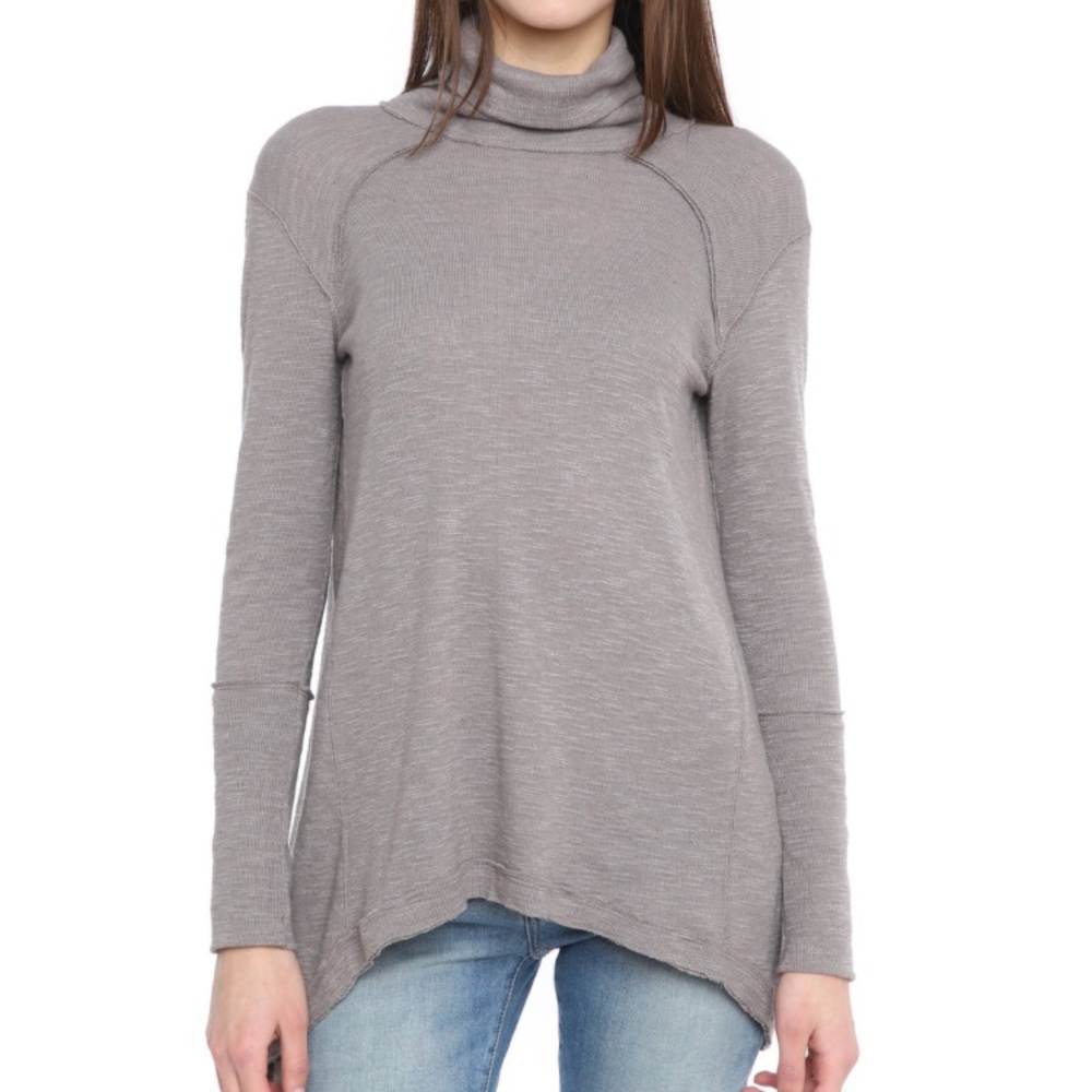 Free People Back Slit Turtleneck Sweater